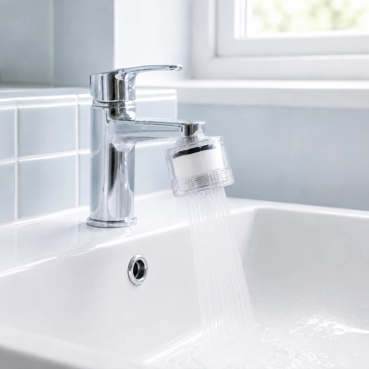 Running the tap to check the installed AQUABELL for leaks